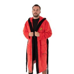 Star Trek Mens Logo Bathrobe / Red
